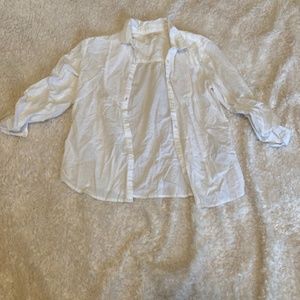 Girls white button up blouse